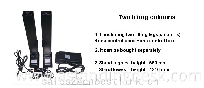 2022 Metal electric height adjustable computer desk with new handset